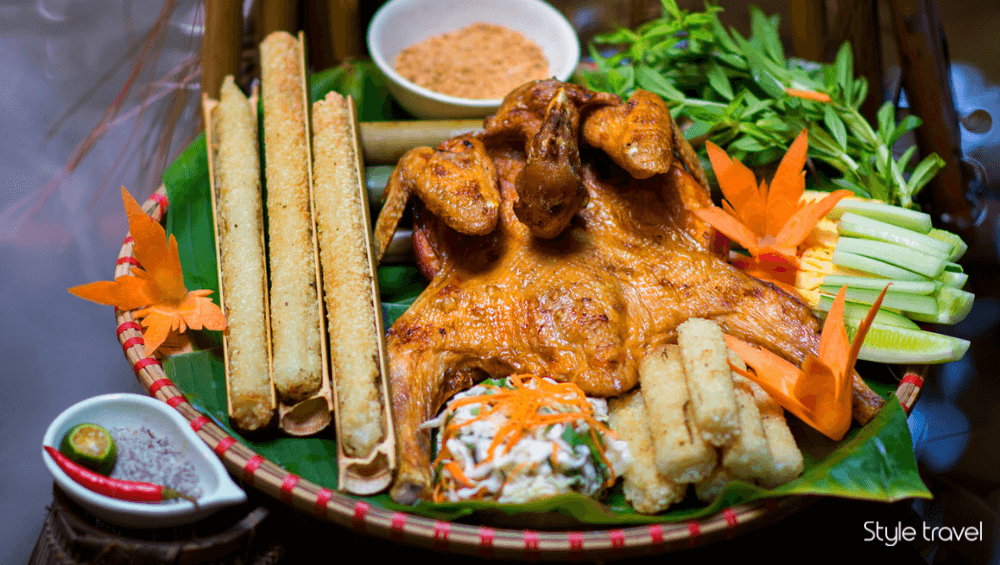 Grilled Chicken with Com Lam